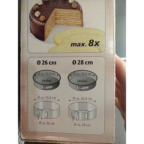 Zenker Patisserie Stainless Steel Adjustable Cake Slicing Mold 26–28cm Germany - Picture 13 of 16